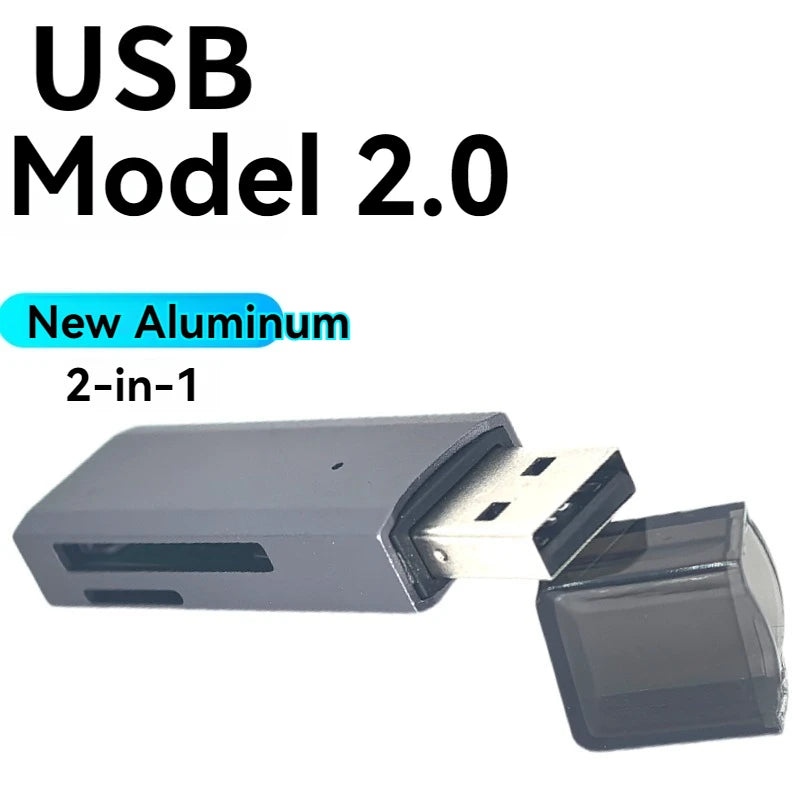 2-in-1 USB 3.0 Card Reader | SD & MicroSD TF Adapter | Plug & Play for PC & Laptop