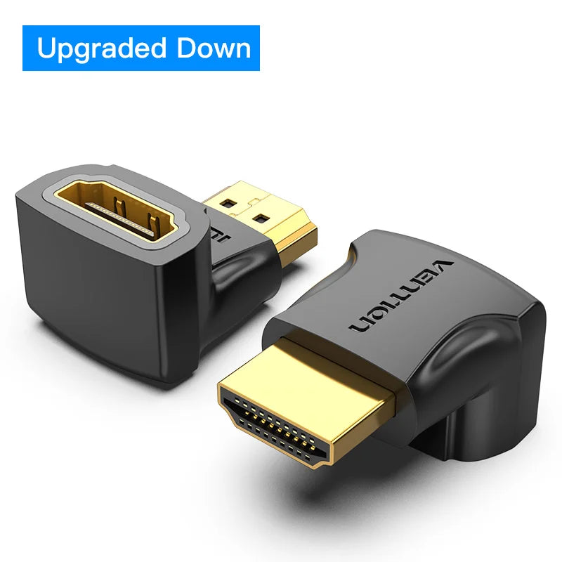 Vention HDMI Right Angle Adapter | 90°∕270° | 4K | For TV, PS4 & Laptop