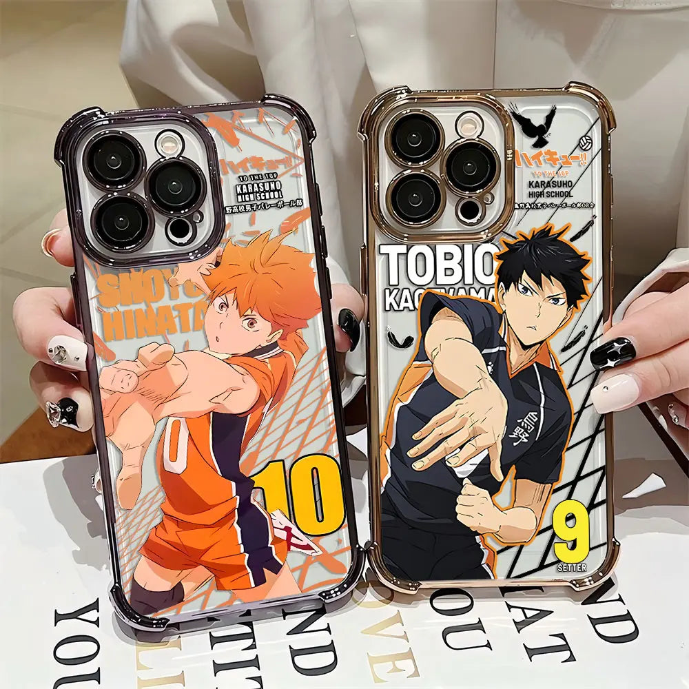 Haikyuu Hinata Plating iPhone Case | Anti-Drop Airbag | iPhone 7–16 Pro Max