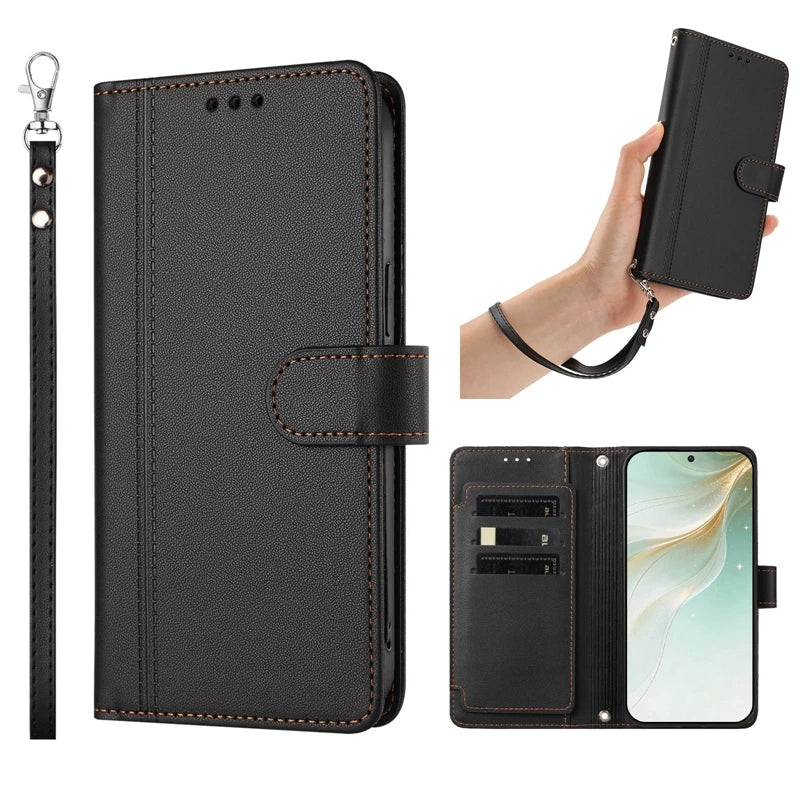 OPPO Reno Leather Flip Wallet Case | 9-Card Slots | Reno 11–16 Pro Max