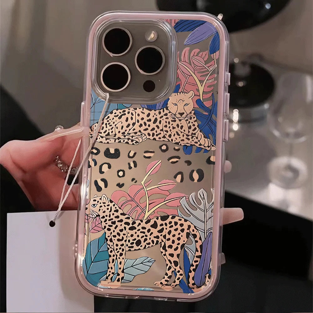 Funda Y2K para Samsung Galaxy | Estampados de leopardo y flores