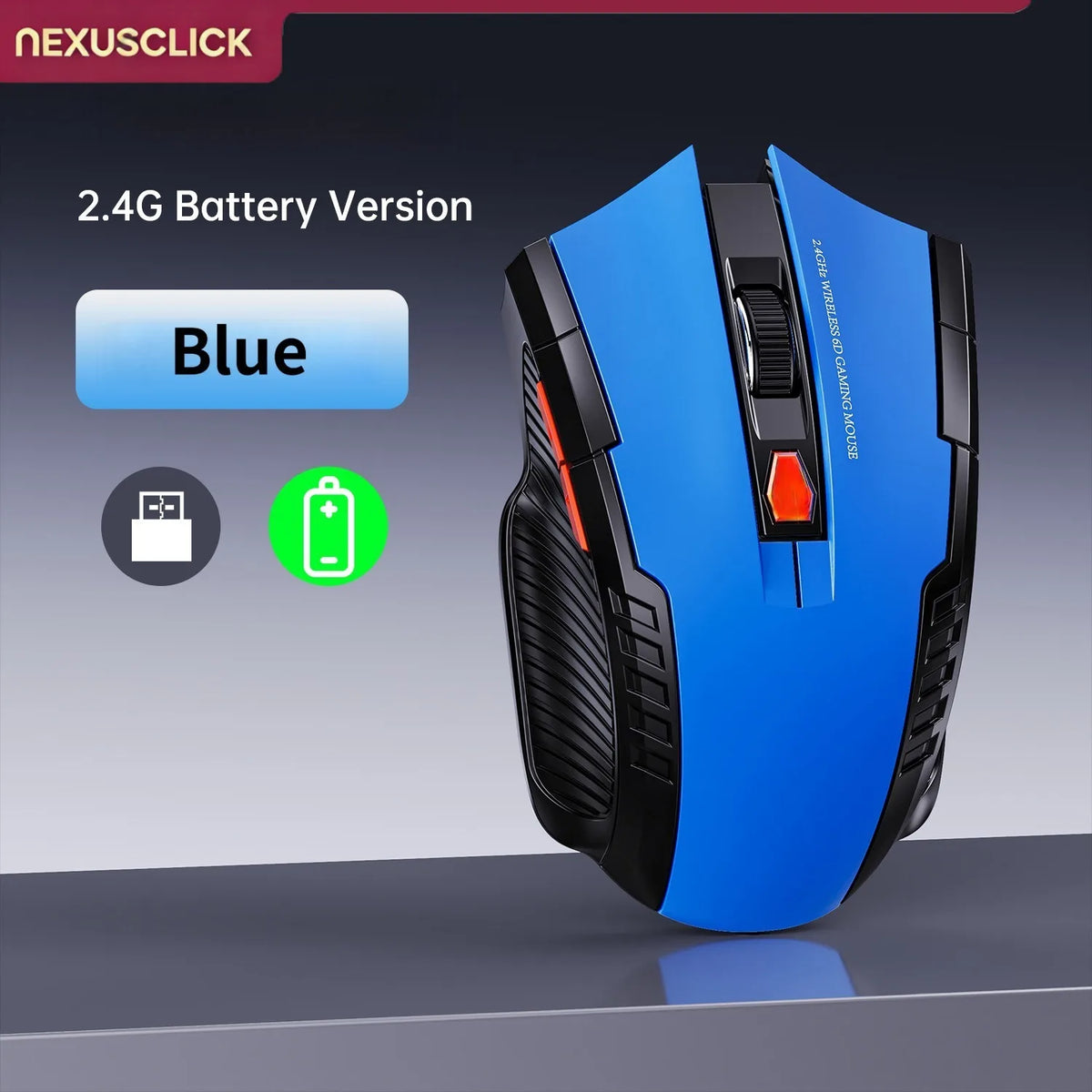 NexusClick Wireless Silent Mouse | 2.4G & Bluetooth Dual Mode | 6 Buttons | 1600 DPI | Type-C Rechargeable