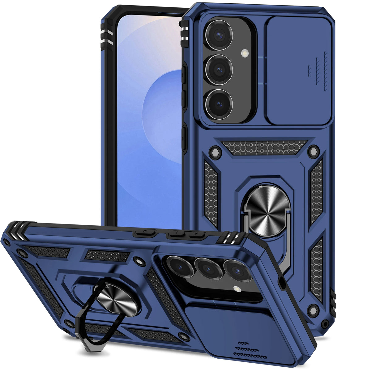 Funda para Samsung Galaxy | Anillo de soporte y tapa de cámara