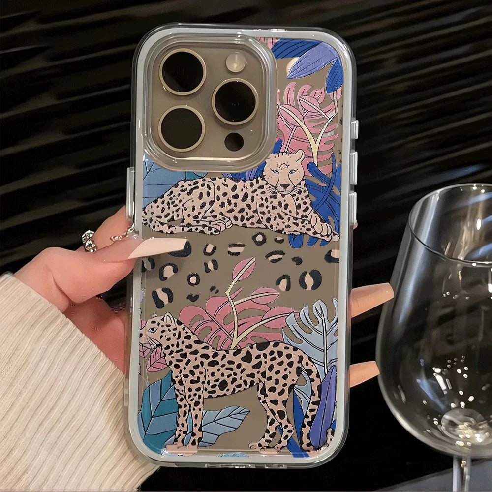 Funda Y2K para Samsung Galaxy | Estampados de leopardo y flores