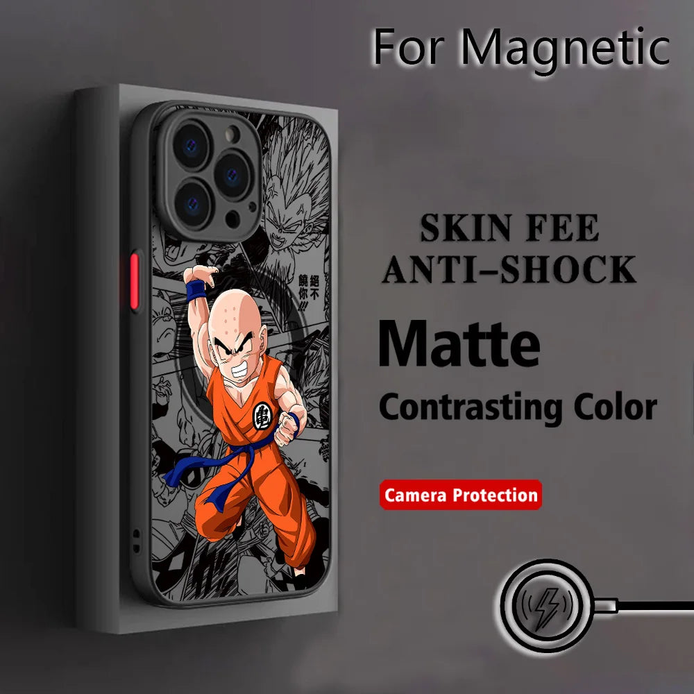 Dragon Ball Goku Magnetic iPhone Case | Matte Back Cover | iPhone 11–17 Pro Max