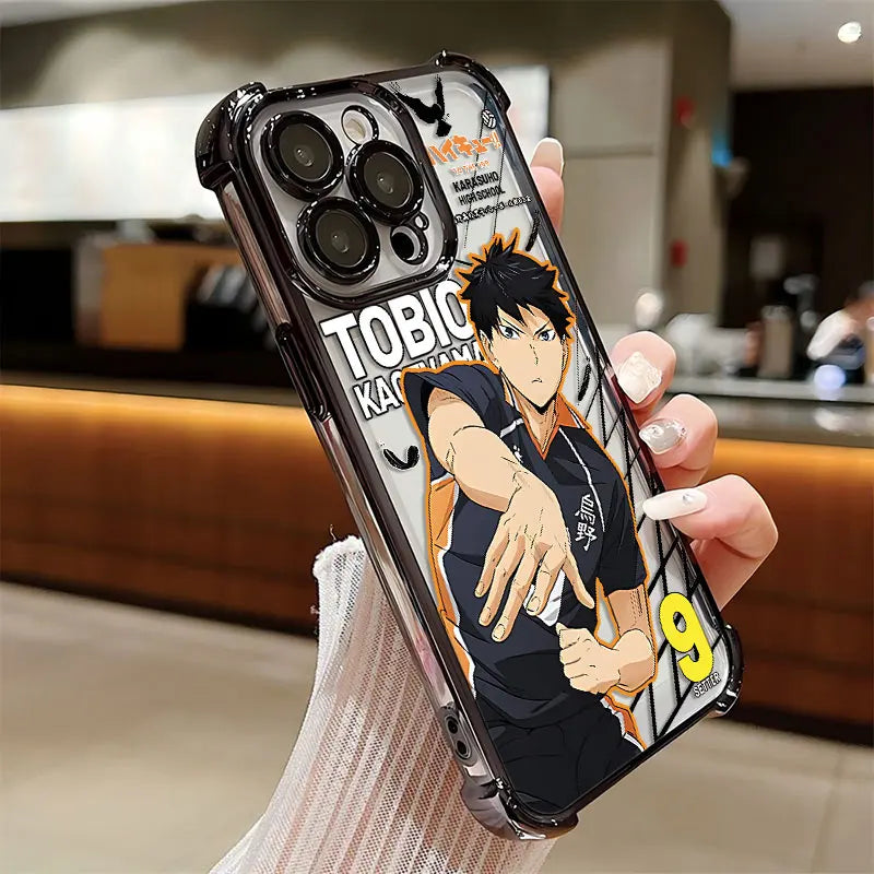 Haikyuu Hinata Plating iPhone Case | Anti-Drop Airbag | iPhone 7–16 Pro Max