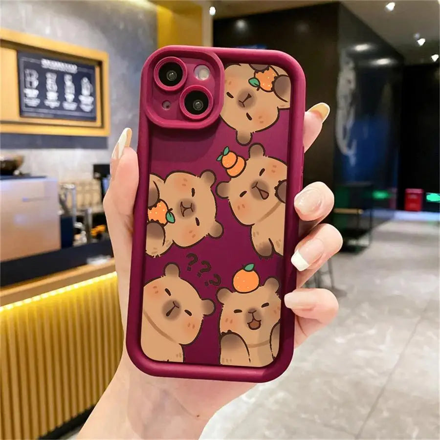 Cute Capybara iPhone Case | Soft TPU | iPhone XR–16e Pro Max