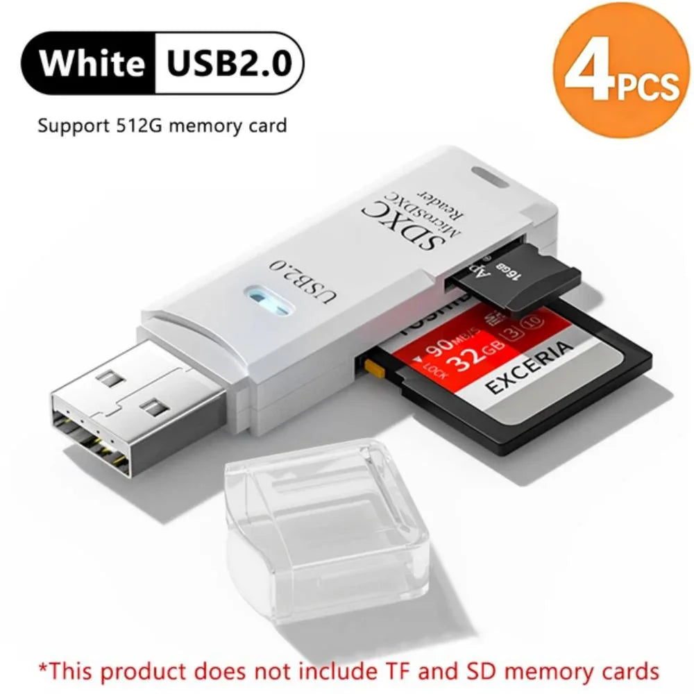 2-in-1 USB 3.0 Card Reader | SD & MicroSD TF Adapter | Plug & Play for PC & Laptop