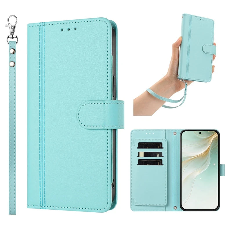 OPPO Reno Leather Flip Wallet Case | 9-Card Slots | Reno 11–16 Pro Max