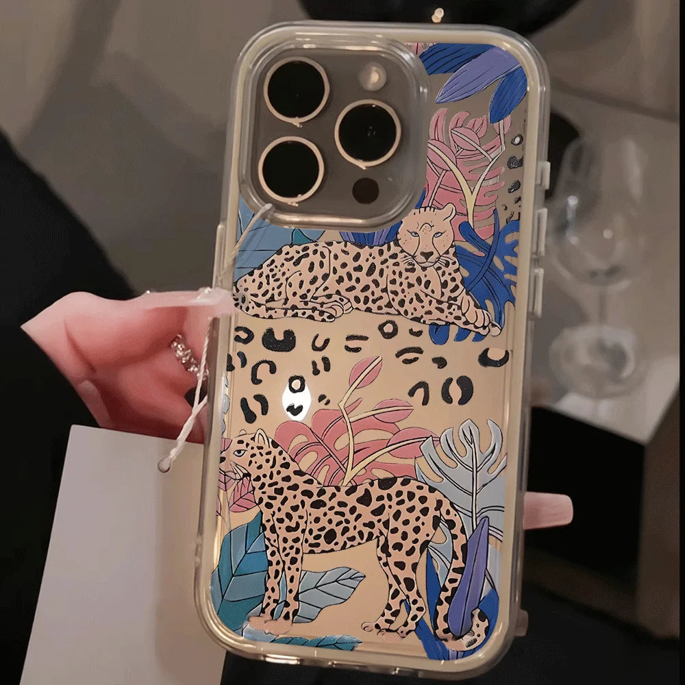 Funda Y2K para Samsung Galaxy | Estampados de leopardo y flores