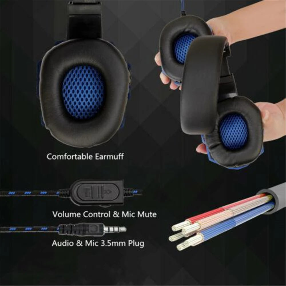 Gaming Headset 3.5mm Wired with Noise-Cancelling Mic | PS4, PS5, Xbox, PC, Smartphone